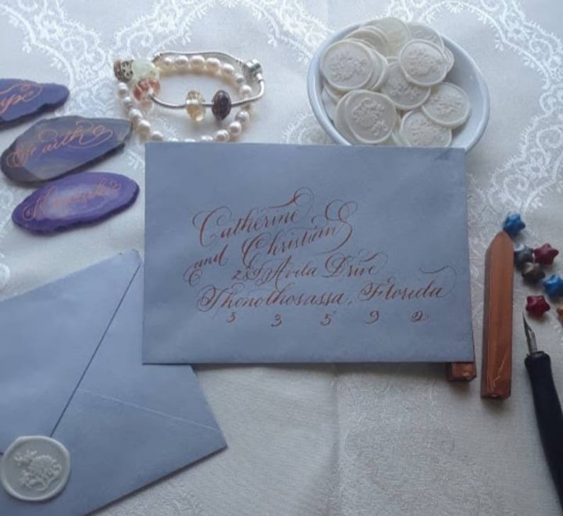 Handwritten Budget Calligraphy Envelope Addressing Fill-ins Only