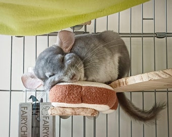 Almohada de pan acogedora para mascotas pequeñas - Ropa de cama de forro polar antibolitas