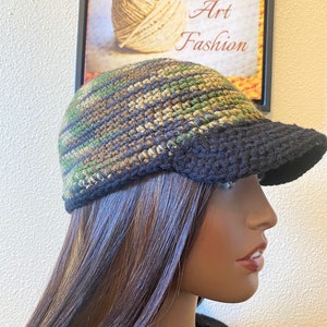 Crochet Camouflage Baseball Cap | Crochet Baseball Cap | Crochet Trucker Cap