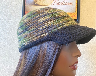 Camouflage Baseball Cap | Crochet Baseball Cap