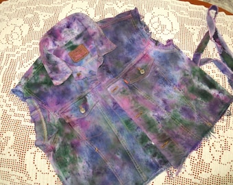 Chaleco vaquero reciclado — Chaqueta vaquera vintage rediseñada