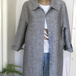 Grey linen tunic, Classic dress shirt, Plus size shirt, Loose fit tunic, Casual linen shirt, Linen shirt, Linen Tunic, Plus size tunic