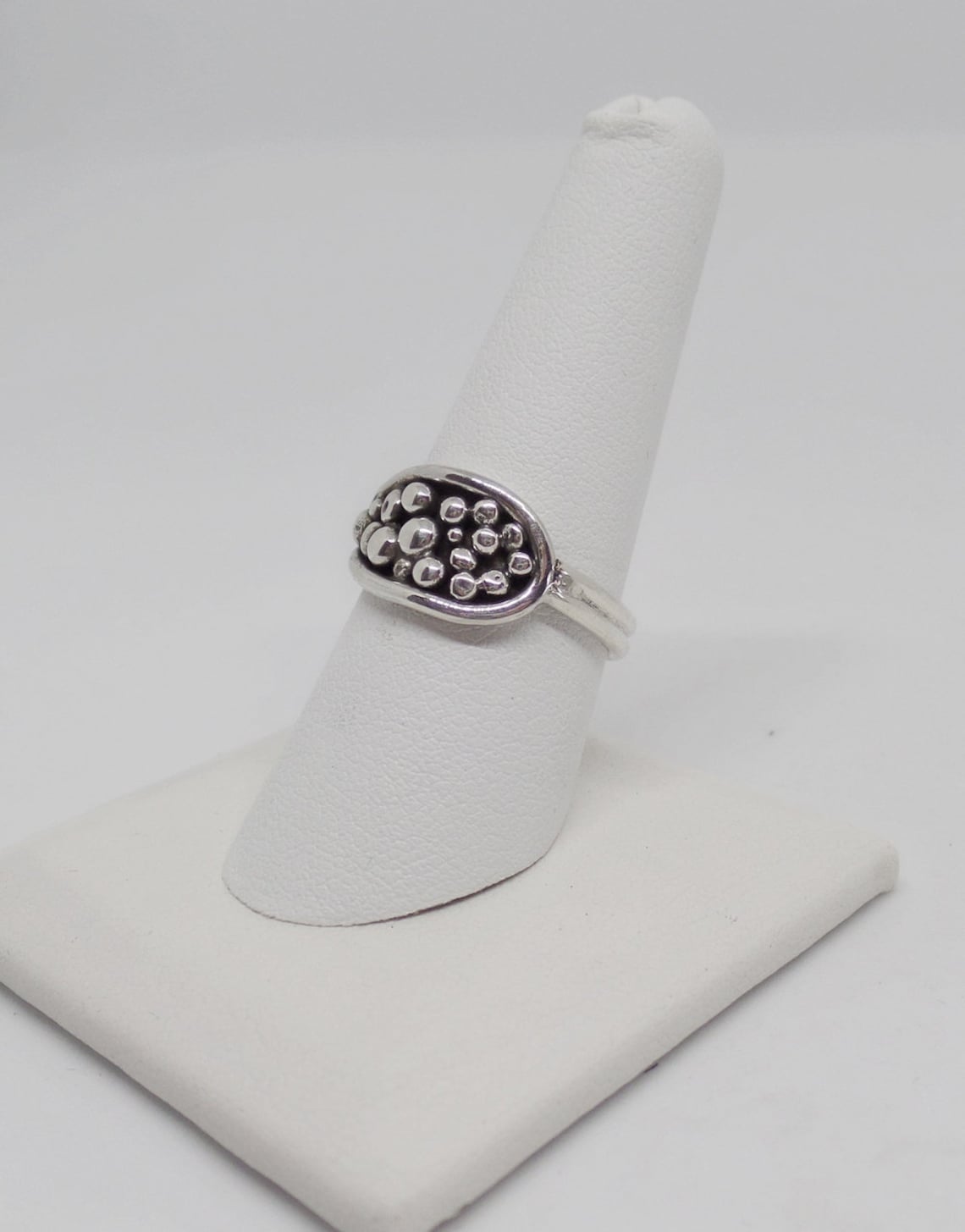 Sterling Silver Bead Ring Bead Drops Ring Silver Beads One Etsy