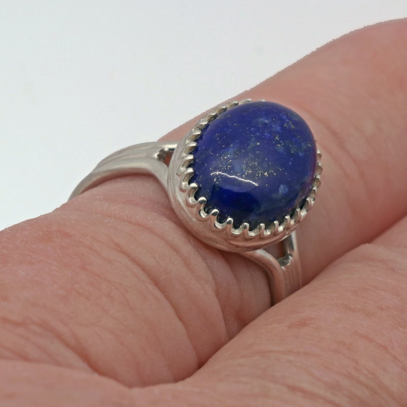 Gift for Her Lapis Lazuli Ring Under 75 Sterling Silver 925 Ring Blue Lapis Ring Ladies Sterling Silver Lapis Lazuli Ring #1958