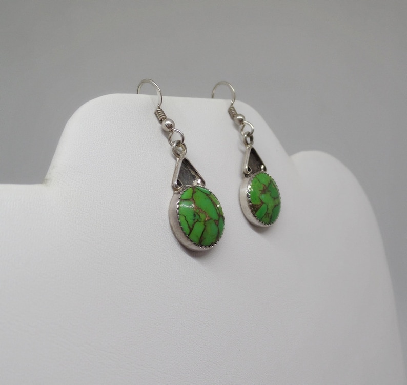 Under 50 Ladies Turquoise Earrings Turquoise Earrings Green Copper Turquoise Earrings Green Turquoise Earrings Gift For Her 1786