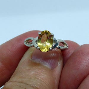 Citrine Ring, Sterling Silver Citrine Ring, November Birthstone, Under 75, Ladies Citrine Ring, 925, 1.5 Carat Citrine, Gift For Her, 1481 image 9