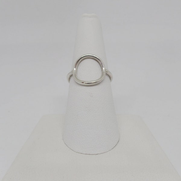 Circle  Ring, Sterling Silver Circle Ring, Karma Ring, Open Circle Ring,  wire Circle Ring, Silver Ring, Silver Circle Ring, Under 50, 1765