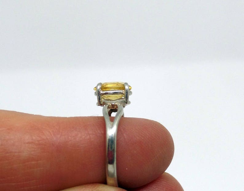 Citrine Ring, Sterling Silver Citrine Ring, November Birthstone, Under 75, Ladies Citrine Ring, 925, 1.5 Carat Citrine, Gift For Her, 1481 image 8