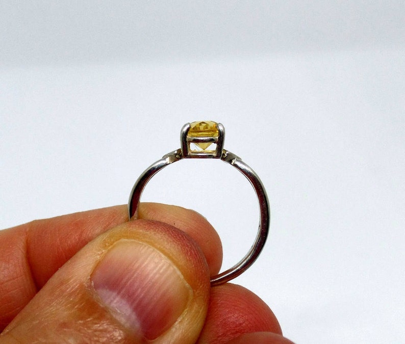 Citrine Ring, Sterling Silver Citrine Ring, November Birthstone, Under 75, Ladies Citrine Ring, 925, 1.5 Carat Citrine, Gift For Her, 1481 image 10