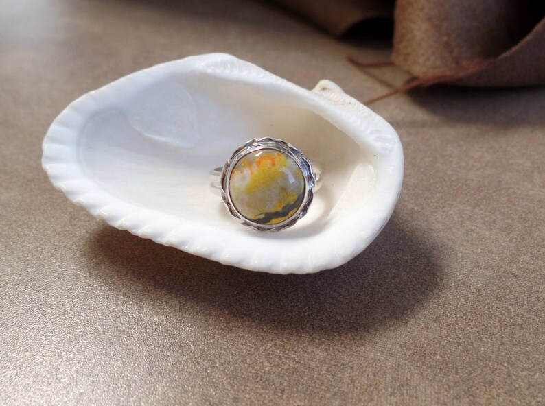 Ladies Jasper Ring 1228 Under 75 Sterling Silver Jasper Womens Jasper Ring Bumble Bee Jasper Ring 925 Bumble Bee Jasper Jewelry