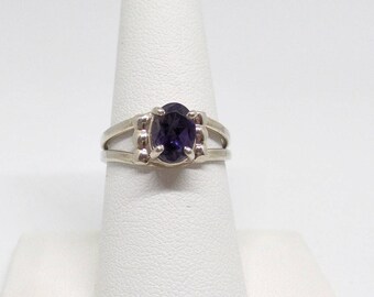 Iolite ring, Sterling Silver Iolite Ring, Ladies Iolite, 925, Blue Gemstone, Blue Iolite, Under 100, Gift for Her, Solitaire Iolite, 1523