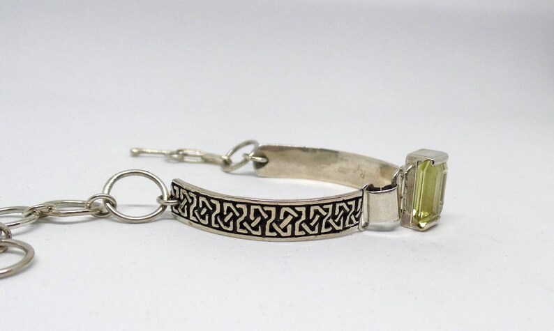 Celtic November Birthstone 1535 Ladies Citrine Citrine Bracelet Jewelry Sterling Silver Citrine Link Bracelet Ladies Citrine Bracelet