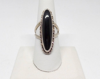 Black Onyx Ring, Ladies Black Onyx Ring, Sterling Silver Black Onyx, 925, Under 100, Black Onyx Jewelry, Womens Black Onyx Ring, 1517