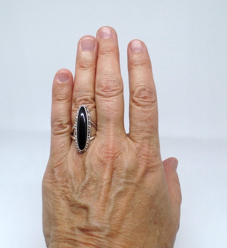 Black Onyx Jewelry Womens Black Onyx Ring Black Onyx Ring Under 100 Ladies Black Onyx Ring 1517 Sterling Silver Black Onyx 925