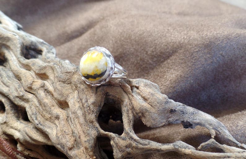 Ladies Jasper Ring 1228 Under 75 Sterling Silver Jasper Womens Jasper Ring Bumble Bee Jasper Ring 925 Bumble Bee Jasper Jewelry