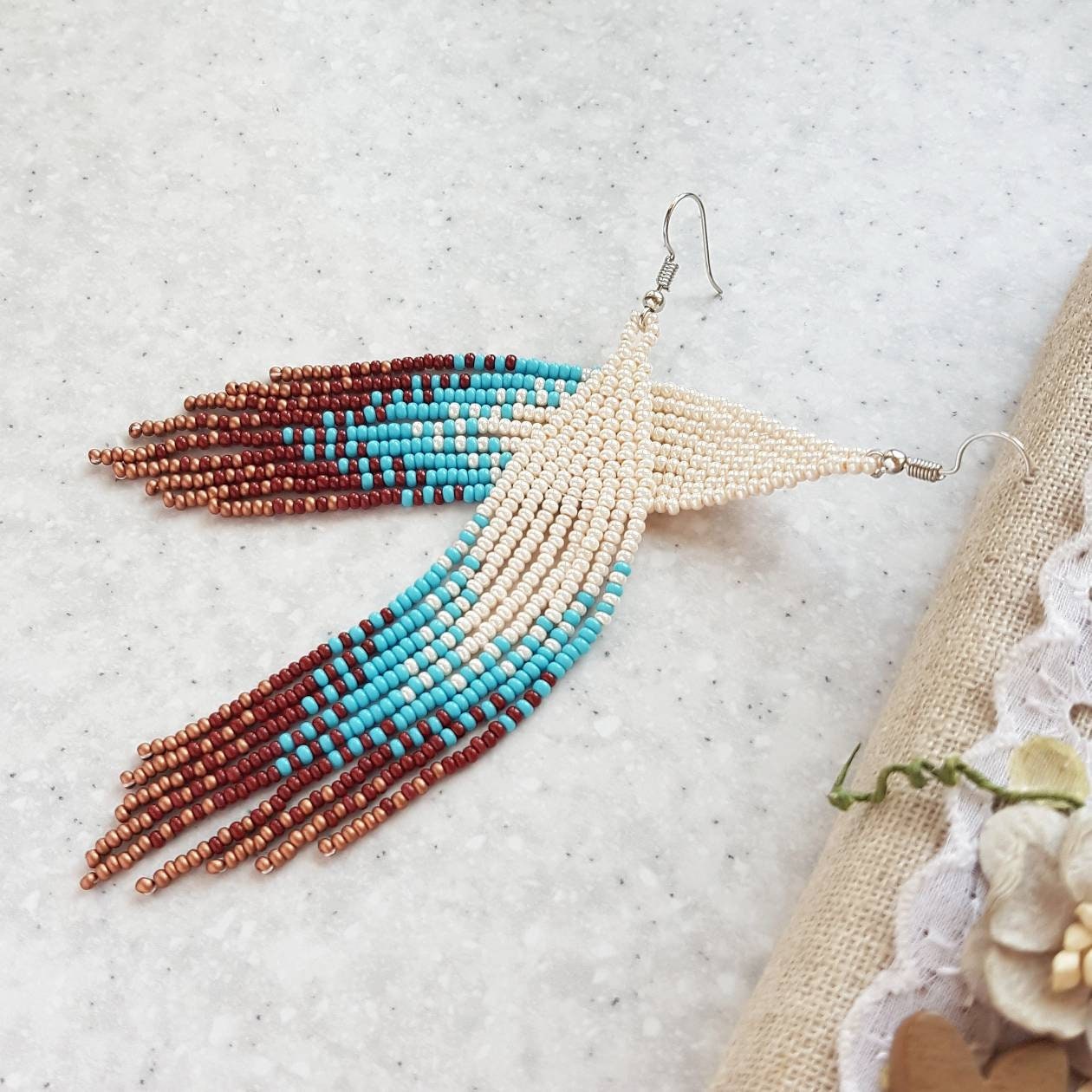 Beaded Earrings Western Beaded Earrings Western