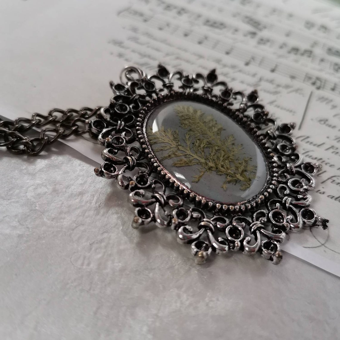 Dark academia pendant Aesthetic necklace charms College Etsy