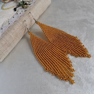 Gold Perlen Ohrringe Sparkly Abend Ohrringe Lange baumeln Samen Perle Ohrringe Kronleuchter Fransen Ohrringe Braut Hochzeit Schmuck