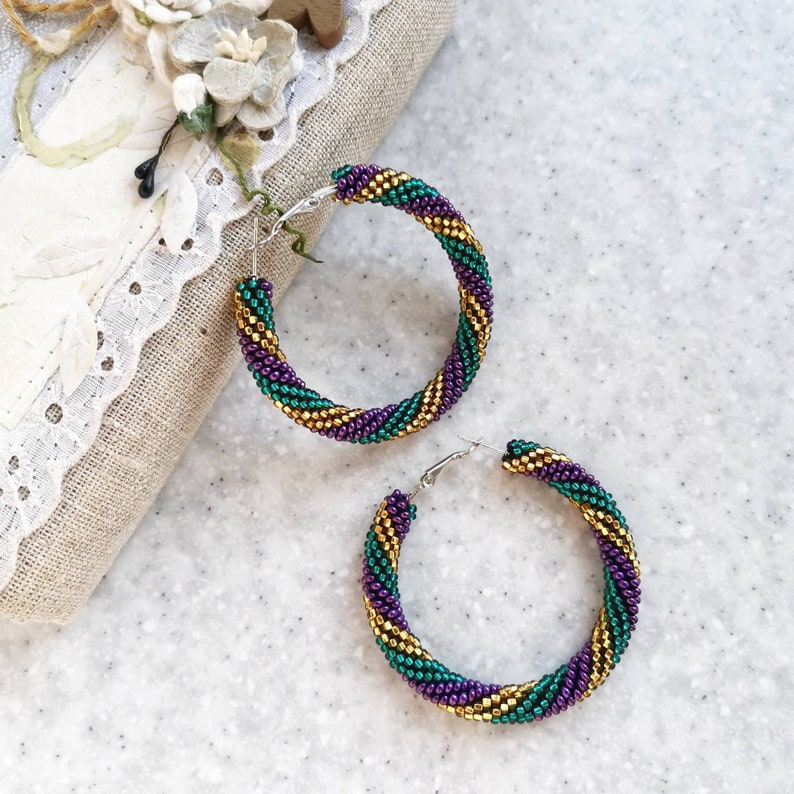 mardi gras earrings