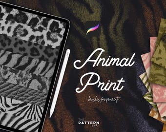 Animal Print Brushes For Procreate 2.0 | Animal Skin Textures | leopard, tiger, zebra and more!