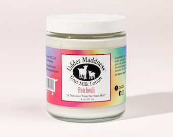 Patchouli Goat Milk Lotion, Natural Hand Moisturizer, Essential Oil, Sensitive Skin