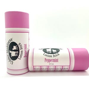 Peppermint Goat Milk Lotion Stick  All Natural Sensitive Skin Essential Oils Eczema No Palm Oil Eco Friendly Packaging Travel Stocking Gift