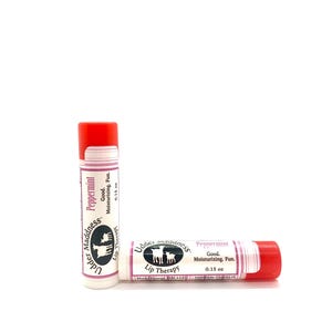 Peppermint Goat Milk Lip Therapy  All Natural  Essential Oils Chap Stick Lip Balm Healthy Moisturizing oils Soothing Dry Chapped Lips