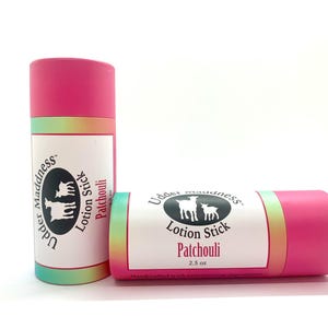 Patchouli Goat Milk Lotion Stick  All Natural Sensitive Skin Essential Oils Eczema No Palm Oil Eco Friendly Packaging Travel Stocking Gift