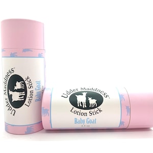 Unscented Goat Milk Lotion Stick  All Natural Sensitive Skin Essential Oils Eczema No Palm Oil Eco Friendly Packaging Travel Stocking Gift