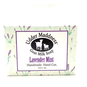 Lavender Mint Goat Milk Bath Soap Natural for Dry Sensitive Skin Eczema Relief Moisturizing Essential Oil Soap Gentle Bath Spa Gift Natural