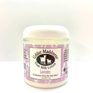 Lavender Goat Milk Lotion Hand and Body Sensitive Skin Body Butter Moisturizing Dry Skin Lotion Natural Skin Care Softening  8oz