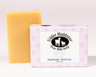 Jabón de leche de cabra sin perfume: barra suave e hidratante para manos y cuerpo