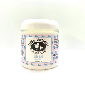Unscented Goat Milk Lotion Hand and Body Sensitive Skin Body Butter Moisturizing Dry Skin Lotion Natural Skin Care Softening  8oz