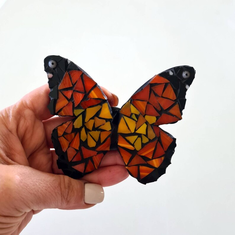 Mosaic Fridge Butterflies in Glass. Etsy