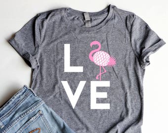 Pineapple Flamingo Shirt LOVE Pinelamingo Junior Fitted Party Shirts Bridal Shower Pineapple Birthday Party Shirt Women Summer Cute Shirt