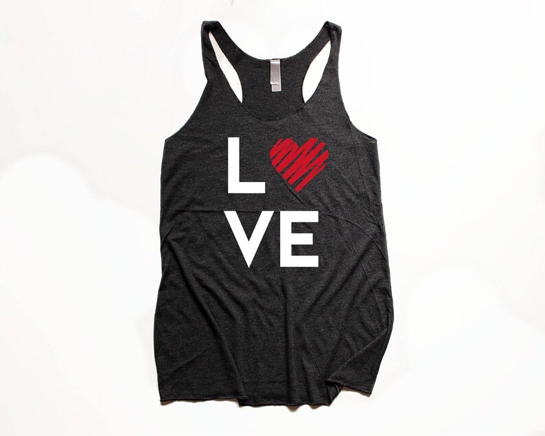 Heart Love Tank Tops for Women Heart Tanks Valentine Gift Love - Etsy