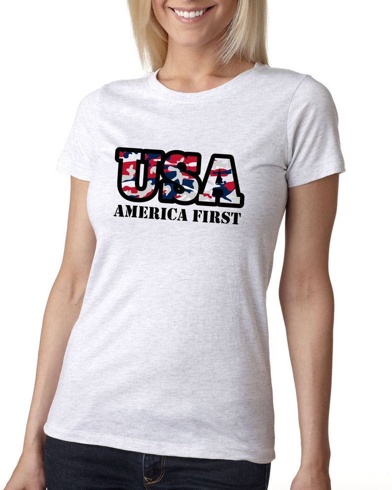 USA America First Shirt Fitted Junior Merica Shirt USA T Shirt - Etsy