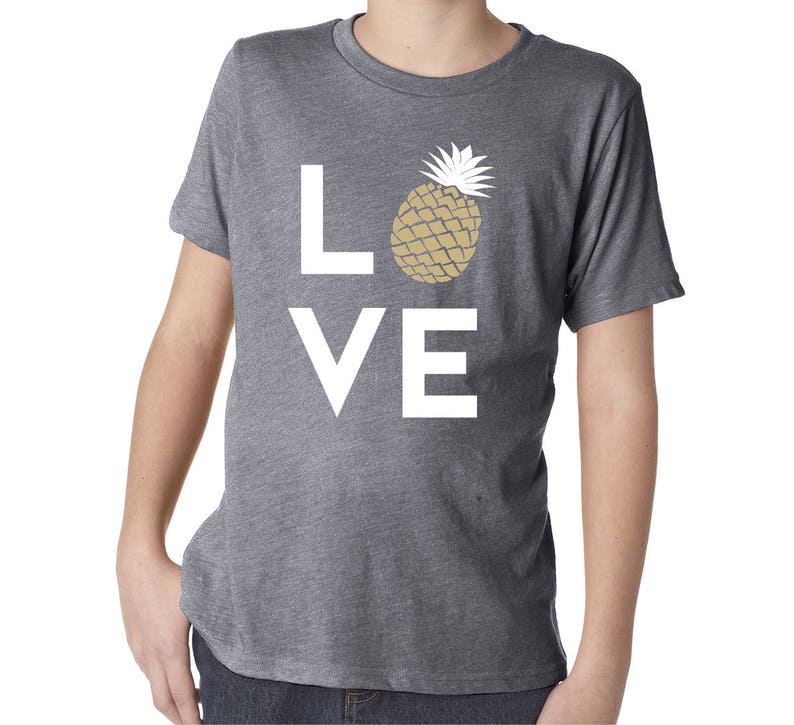 Summer Party Shirts Pineapple Love Cute Girls Shirt Kids LOVE Pineapple Pineapple Youth Shirt Shirt Pineapple Shirt Birthday Party  Childrens