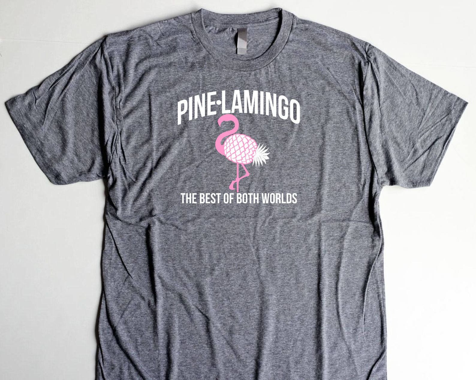 Flamingo Pineapple Shirt Unisex Slim-fit Pinelamingo Party Shirt Pink ...