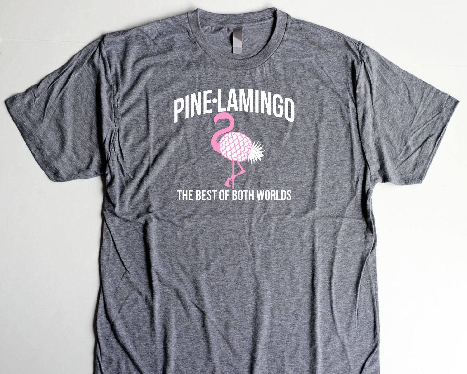 Flamingo Pineapple Shirt Unisex Slimfit Pinelamingo Party Shirt Pink Flamingo Bachelorette