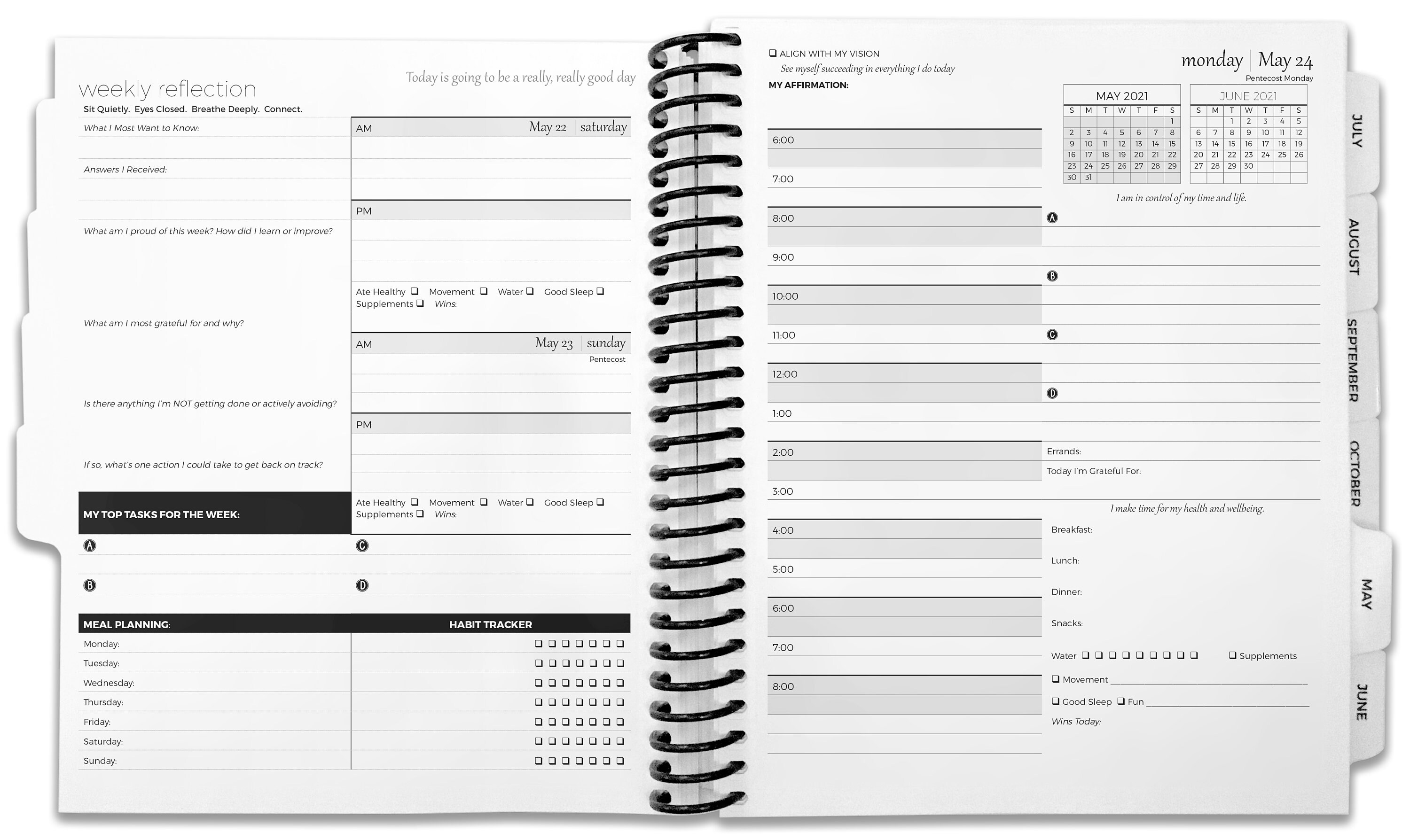 Best Planner Ever 12 MONTH CALENDAR YEAR 2022 Daily Planner Etsy