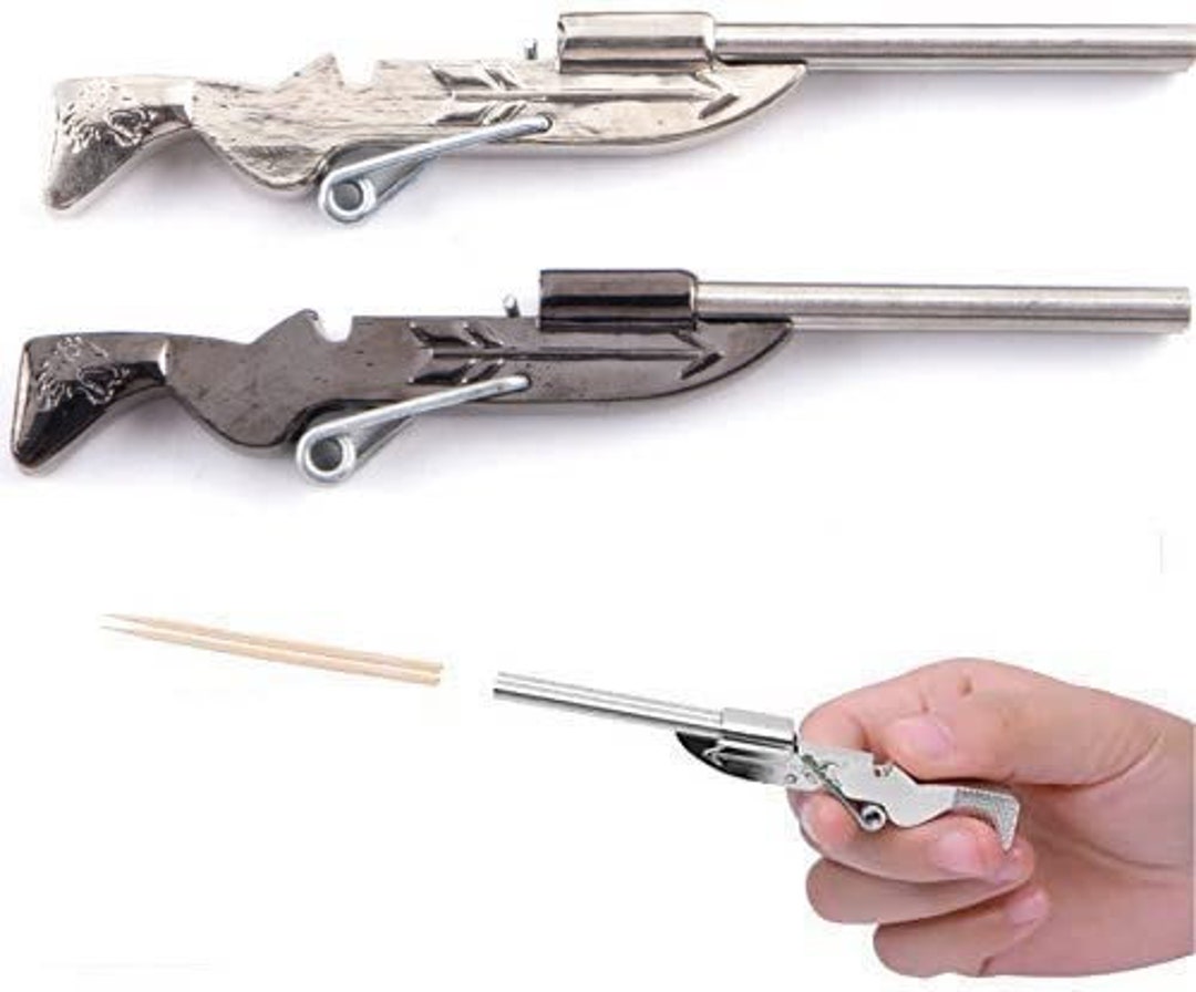 Mini Toothpick Shotgun Shooter Funny Shooting Miniature Gun Toys