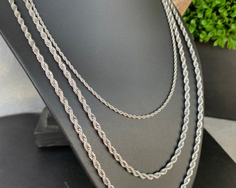 Stainless Steel Rope Chain - Mens - Women, for husband, for son, fiancé, Gifts for Men,