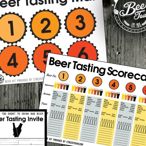 Printable Beer Tasting Score Cards Beer Tasting Party 5x7 Etsy