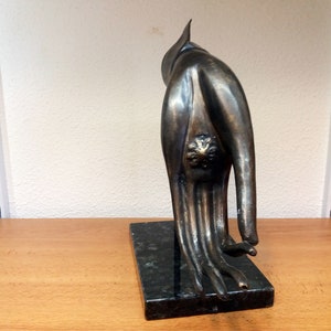 Solid Art deco bronze hand, bronze figurine, bronze statue