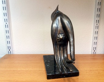 Solid Art deco bronze hand, bronze figurine, bronze statue