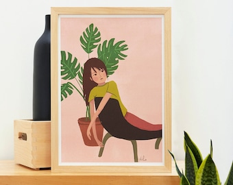 Affiche A3 "Le fauteuil", impression d'une illustration originale.