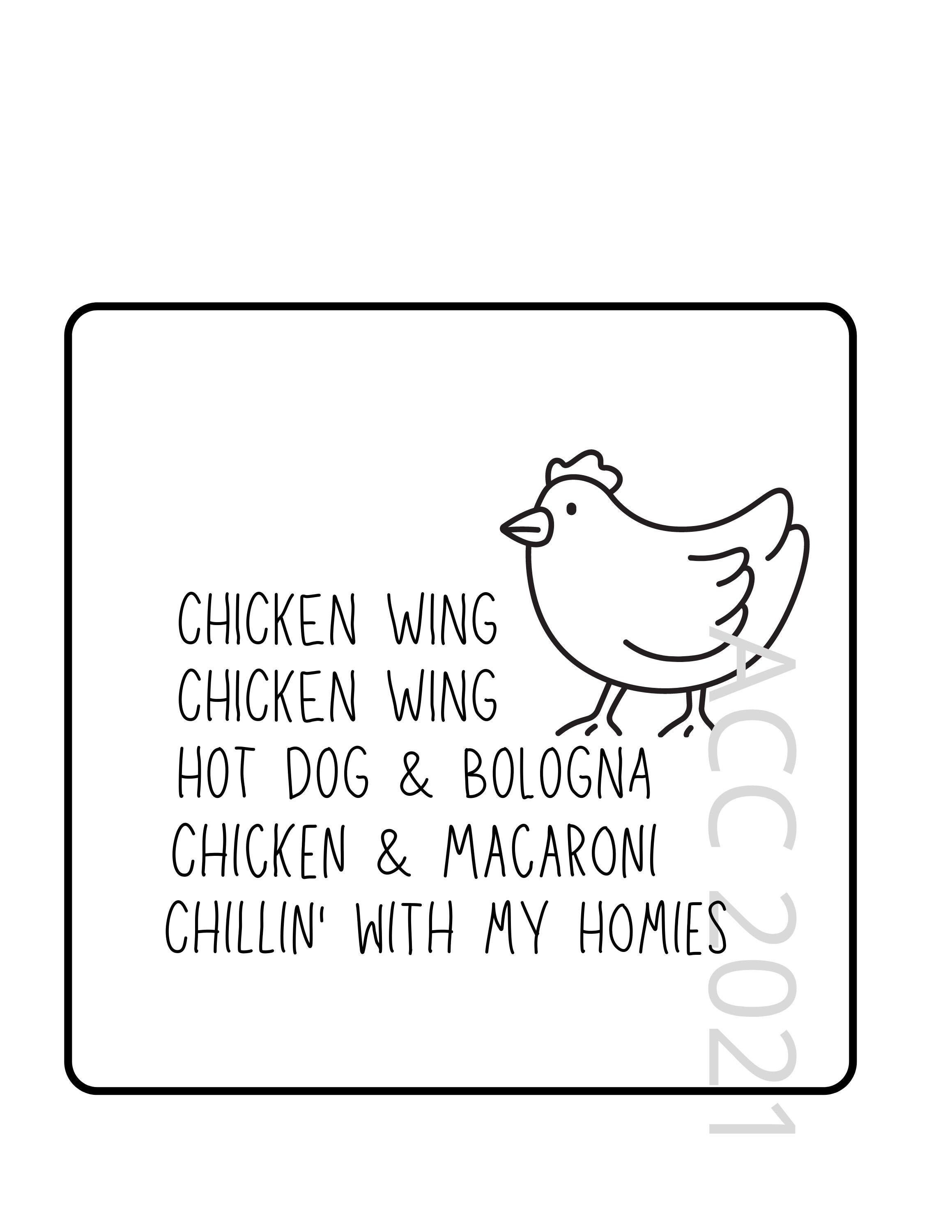 Chicken Wing Chicken Wing Hot Dog and Bologna Etsy