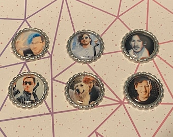 Markiplier Bottlecap pins, pendants, and magnets