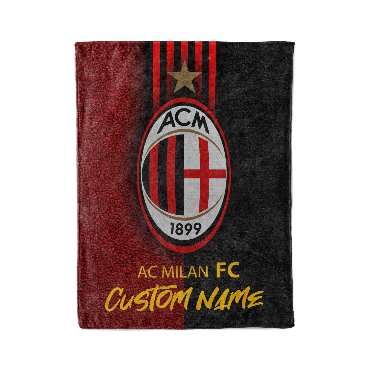 Custom AC Milan Minky Fleece Throw Blanket Three Sizes Large Etsy